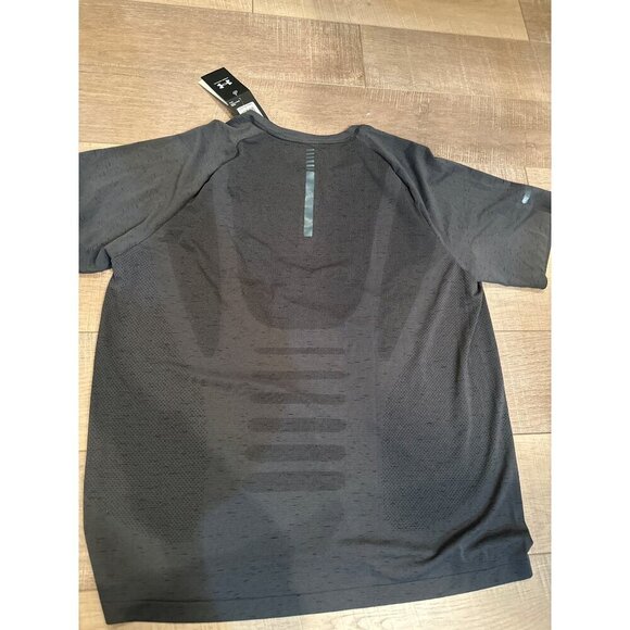 Under Armour Mens 3XL HeatGear Seamless Fitted Run T-Shirt In Black - Picture 7 of 7